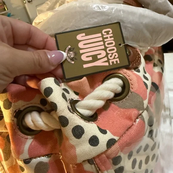 Juicy Couture Multicolor Tote with Pink Logo - Picture 9 of 13